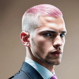 Buzz Cut Light Pink Hairstyle AI avatar/profile picture for men